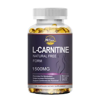 Image de L-Carnitine 1500 mg, 120 capsules, haute puissance, favorise la production d'énergie naturelle