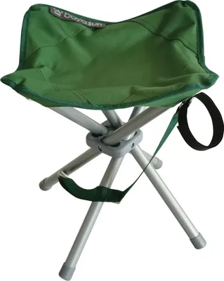 Produktbild von Klapphocker Grün mit Schultergurt und Tragetasche, 30,5x30,5x36,5 cm, 80 kg Belastbarkeit