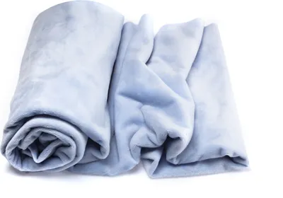 Obrázek produktu pro Pletenina Minky s hladkým vzorem, světle modrá 50 x 160 cm