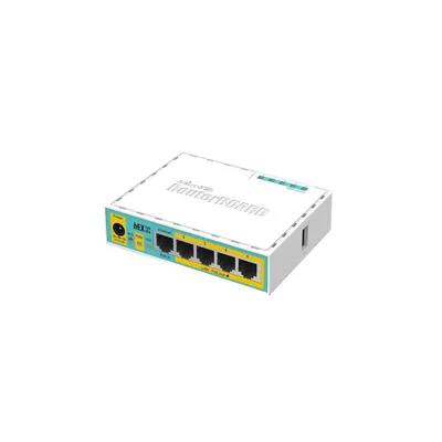 Zdjęcie produktu dla Mikrotik hEX PoE lite, Ethernet WAN, Fast Ethernet, Biały
