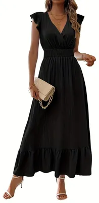 Productafbeelding van Currero Zomerjurk Dames Zwart XXL