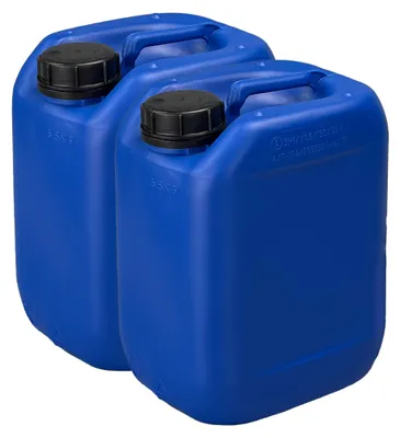 Produktbild von 2 Stück 5 Liter 5 L Kanister Wasserkanister Campingkanister Farbe blau lebensmittelecht DIN51 (2x5knb51)
