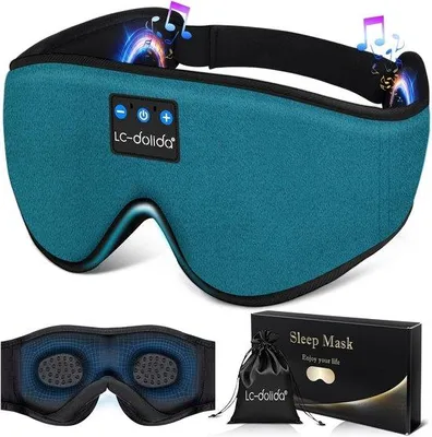 Image de Masque tubulaire d'été avec écouteurs Bluetooth 5.4, masque tubulaire respirant en coton pour les voyages, le yoga et la méditation