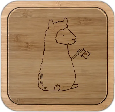 Produktbild von Mr. & Mrs. Panda Tassenuntersetzer Alpaka Fahne - Transparent - Geschenk, Lama, Liebe, Alpakas, Tischuntersetzer, Lamas, kork untersetzer, Coaster, Tischschoner