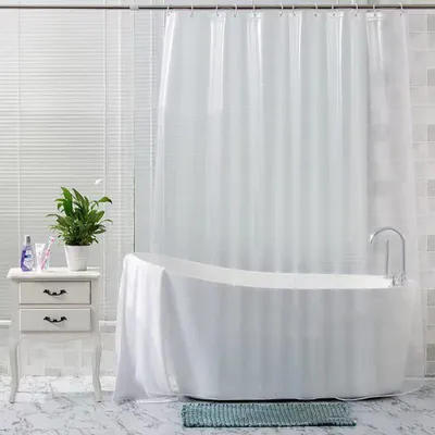 Obrázek produktu pro Transparentní sprchový závěs, PVC, 220 x 200 cm, voděodolný, určený do koupelny