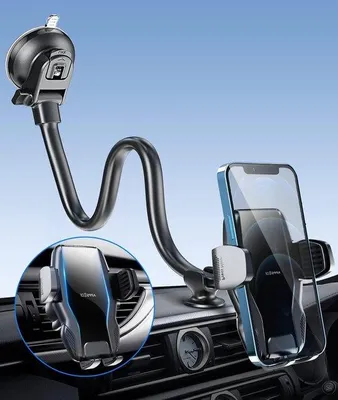 Immagine prodotto di Supporto da auto per cellulare, regolabile, con ventosa, lungo