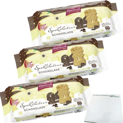 Zdjęcie produktu dla Coppenrath Spekulatius z czekoladą 3-pack (3x200g pack) + blok usy