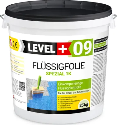 Produktbild von Dichtfolie 25kg Flüssigfolie Bad und Balkon Abdichtung Wasserdicht LEVEL+ RM09
