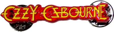Image de Ozzy Osbourne - Logo - Badge - Alliage de zinc, émail RO11666 (Taille unique) (Rouge/Jaune)