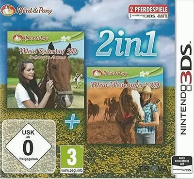 Produktbild von 2 in 1 - Reiterhof 3D + Westernpferd 3D
