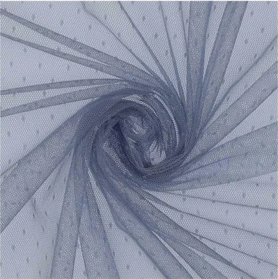Soft-Tüll gepunktet Kostümstoff Feintüll ab 1x1,5 m Meterware hellblau