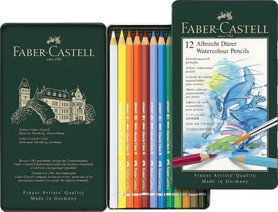 Produktbild von FABER-CASTELL Aquarellstifte Albrecht Dürer 12er Metalletui