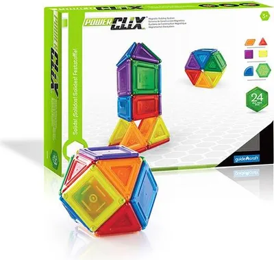 Image de Guidecraft Jeu de construction PowerClix Solid 24 pièces coloré