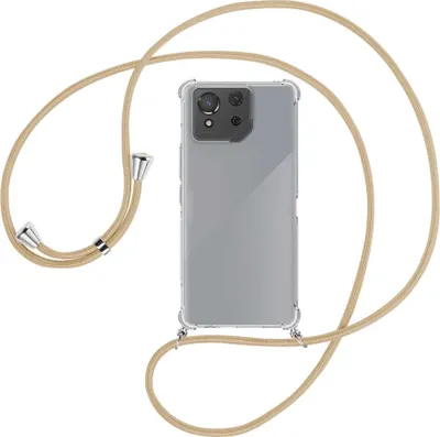 Produktbild von Handykette Backcover-Schutzhülle mit Band (Metall silberfarben) für Asus ROG Phone 8 - caramel