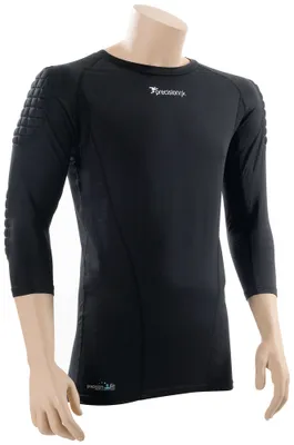 Produktbild von Precision Torwartshirt Baselayer Erwachsene schwarz gepolstert Fußball