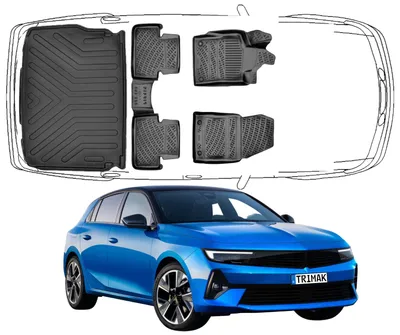 Produktbild von 3D Fußmatten & Obere Kofferraumwanne Auto Set Kompatibel mit Opel Astra L