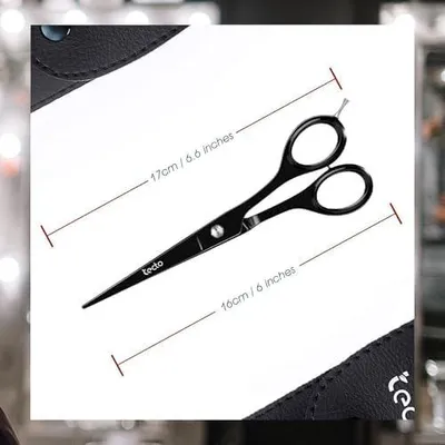 Produktbild von 6" Extra scharfe Premium Friseurschere inkl. Etui - Mit einseitiger Mikroverzahnung für den perfekten Schnitt für Damen und Herren