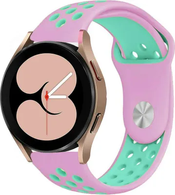 Produktbild von Strap-it Samsung Galaxy Watch 4 - 40mm Sportarmband (Rosa/Aqua)