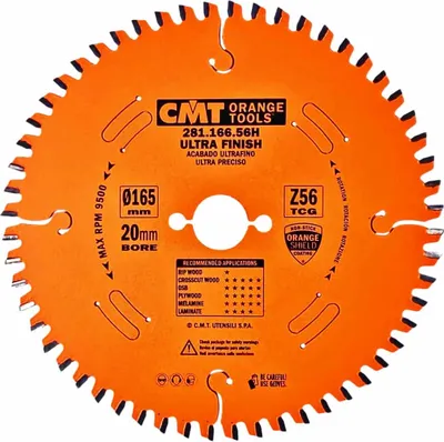 Immagine prodotto di CMT | Lama per laminato e DTD ø 165/20 mm Z56 TFZ/TCG
