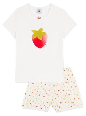 Productafbeelding van Pyjama voor kinderen, gemaakt van katoen, bedrukt met fruitmotieven