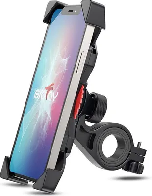 Immagine prodotto di Supporti universali per smartphone per bici e moto - Morsetto per smartphone da 35-65 pollici - Rotazione a 360 gradi - Per tutti i dispositivi