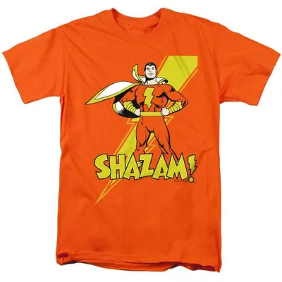Obrázek produktu pro Shazam – Pánské/uniové tričko TV39021 (velikost L) (oranžová), Obrázek vytvořený pomocí AI