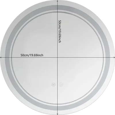 Immagine prodotto di Specchio da bagno, antiappannamento, illuminazione regolabile, 50 cm