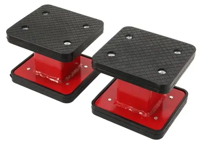 Produktbild von Höhenadapter 2er Set - Ausgleichskeile Für Werkbank Und Maschinen - Schwerlast - Anti-Vibrations-Riserblöcke Für Werkstattgeräte