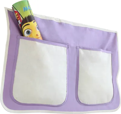 Produktbild von Bett-Tasche für Hoch- und Etagenbetten Lila-Beige