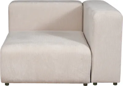 Image de Canapé modulaire 'Suldal' élément d'angle avec accoudoir à droite 110 x 109 x 68 cm Cord Beige