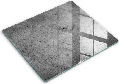 Produktbild von Glasschneideplatte - Herdabdeckplatte - 60x52 - Schneidebrett - Spritzschutz - Betonsteintextur