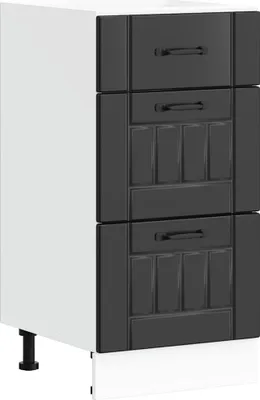 Produktbild von vidaXL Küchenunterschrank „Lucca“ Schwarz Holzwerkstoff