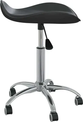 Obrázok produktu pre vidaXL Kadernícka stolička Roller Stool Black Imitation Leather