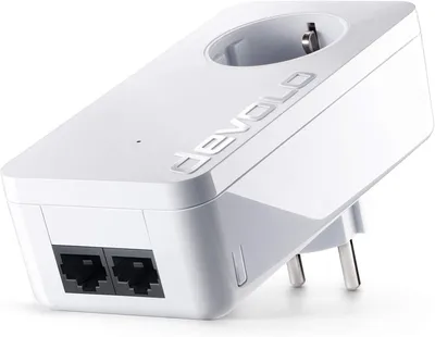 Produktbild von Devolo dLAN 550 duo+ PLC, 500 Mbit/s, IEEE 1901, IEEE 802.3, IEEE 802.3ab, IEEE 802.3az, IEEE 802.3u, IEEE 802.3x, Typ F, Schnelles Ethernet, 10,100 Mbit/s, 64-QAM, 256-QAM, 1024-QAM, 4096-QAM, BPSK, OFDM, QPSK
