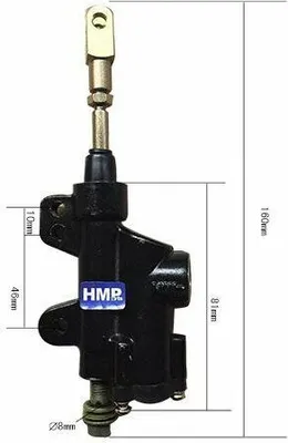 Produktbild von Fussbremszylinder AGB29 schwarz 8 mm Dirt Bike Pit Bike HMParts