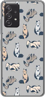 Produktbild von MuchoWow® Handyhülle Schutzhülle Hülle für Telefoonhoesje Samsung Galaxy A33 5G Muster - Katze - Herz - Jungen - Mädchen - Kinder - Kind Silikon Softcase Handy Hülle - Kartenhalter