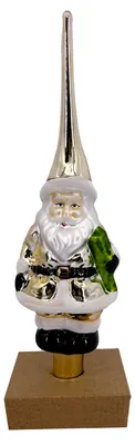 Produktbild von Weihnachtsbaumspitze Weihnachtsmann, gold