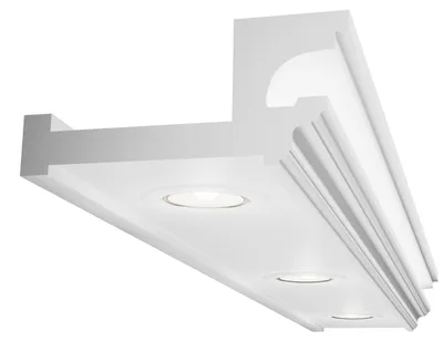 Immagine prodotto di ELHARE Modanature per stucchi Profilo LED Spot Striscia di illuminazione indiretta Luce XPS LH25A - 90x200mm, 2m