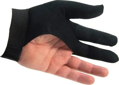 Produktbild von Billard Handschuh Größe L, Rechtshänder Pool Snooker Schwarz mit Klettverschluss