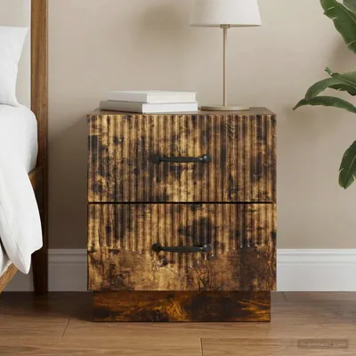 Obrázek produktu pro Maison Exclusive – noční stolek z kouřového dubu 43 x 34,5 x 44,5 cm, dřevotřísková deska