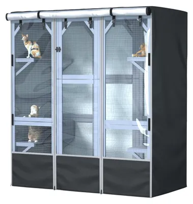 Obrázek produktu pro Ochranný kryt pro venkovní kočičí budky, vyrobený z materiálu 600D, odolný, voděodolný