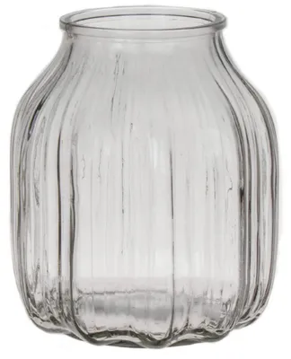 Produktbild von Bellatio Design Blumenvase klein - klares transparentes Glas - 14 x 16 cm - Vase
