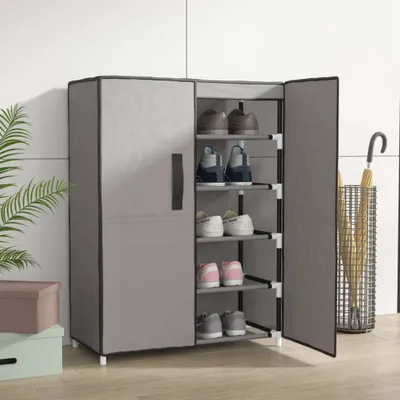 Produktbild von The Living Store Schuhschrank Grau 60x28x90 cm Stoff