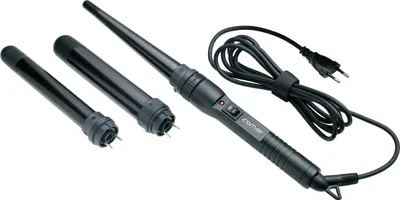 Produktbild von Comair Professionell Multi-Funktion Haar Lockenwickler mit 3 Anbaugeräte, Schwarz