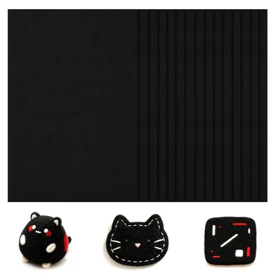 Bastelfilz 15 Stück schwarz 20 x 30 cm 3 mm Polyester
