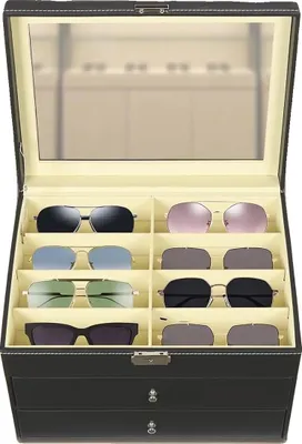 Immagine prodotto di Organizzatore per occhiali da sole, Design resistente, Estetica moderna, L, nero