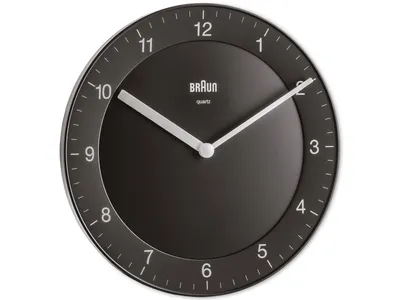 Produktbild von Braun BC 06 B Quarzwanduhr analog schwarz, Wand, Quarzuhr, Kreis, Schwarz, Klassisch, AA