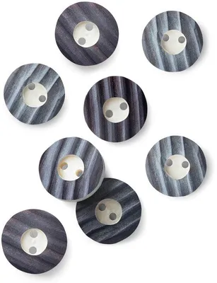 Immagine prodotto di Bottoni per pantaloni di pelle, 22 mm, neri, 8 pezzi