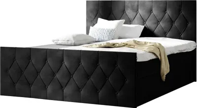 Produktbild von MIRJAN24 Boxspringbett Loloz Lux, Doppelbett mit Bettkasten und Matratze, Ehebett (Farbe: Mikrofaza 0015, Größe: 200x200 cm)
