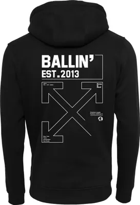 Produktbild von Ballin Est. 2013 Backprint Cross Hoodie  Schwarz - Große L